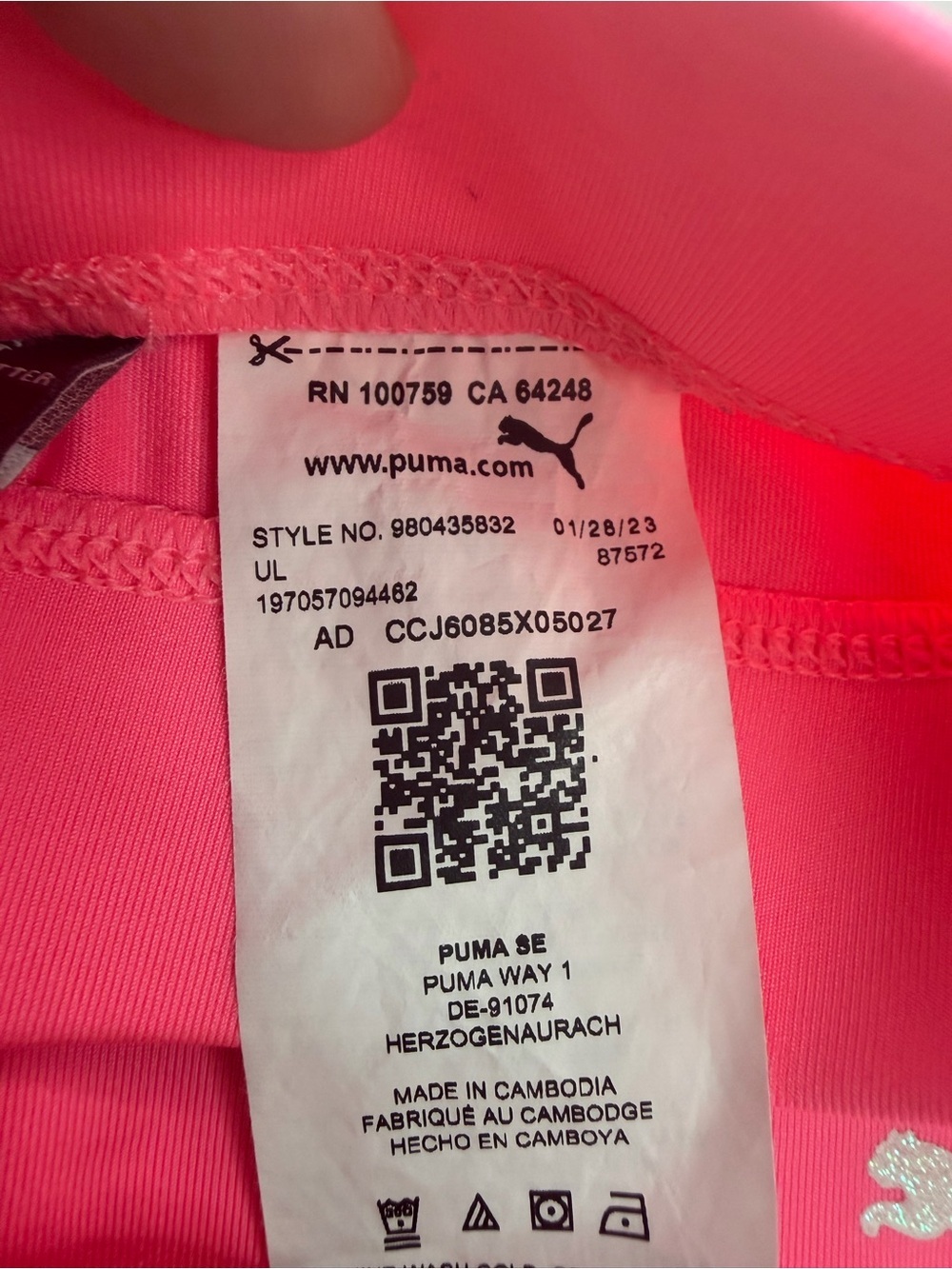 Puma Girls Blue Tee and Hot Pink Leggings Matching Set - Picture 8 of 10